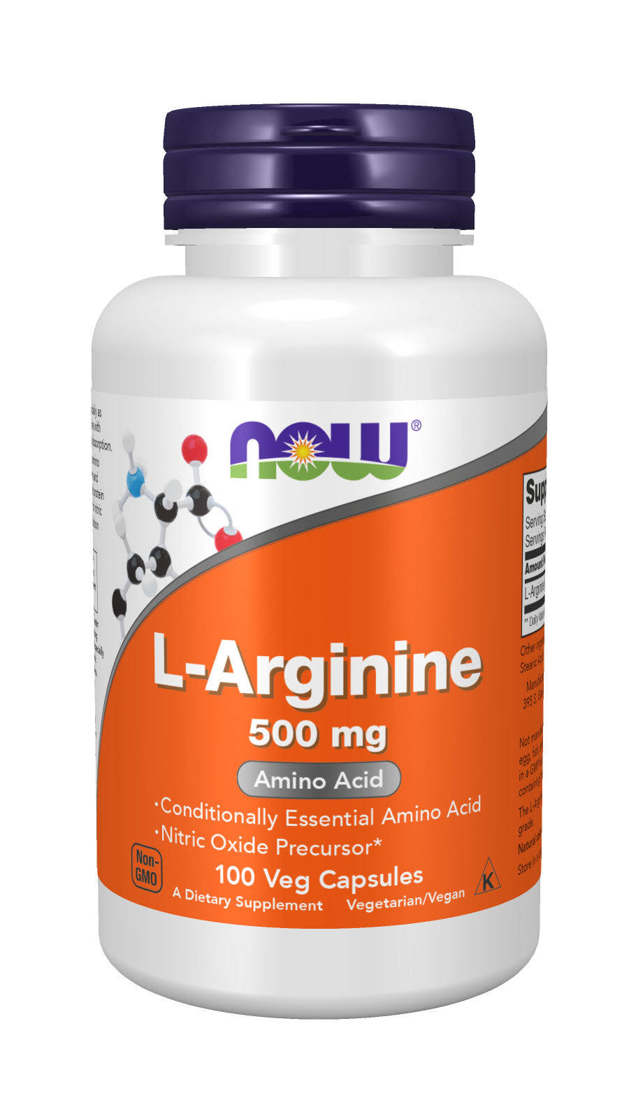 NOW Foods L-Arginine Supplement - 100 Capsules