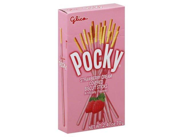 Glico Strawberry Cream Covered Pocky Biscuit Sticks - 2.47oz