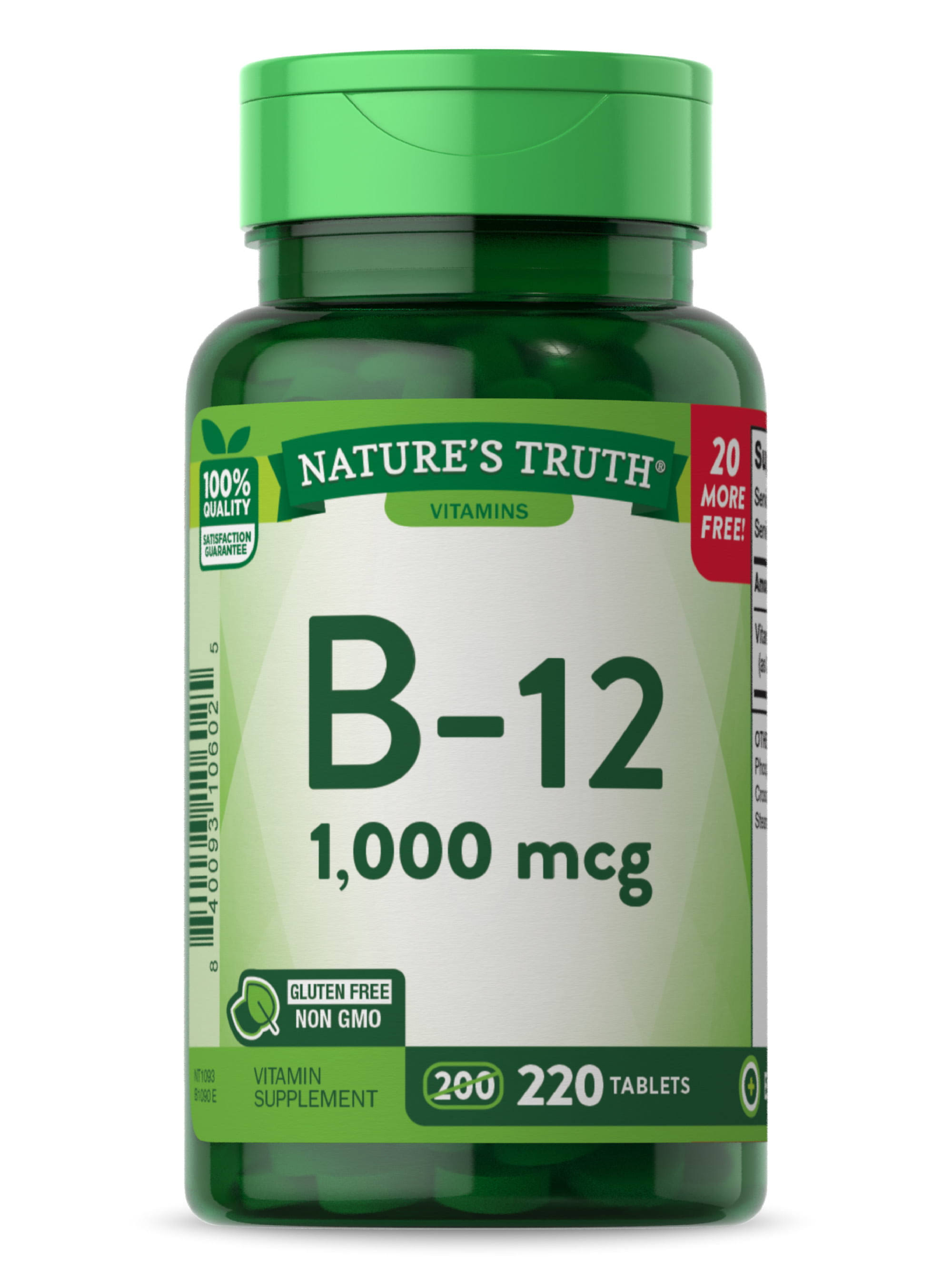 Nature's Truth, B-12, 1,000 mcg, 220 Tablets