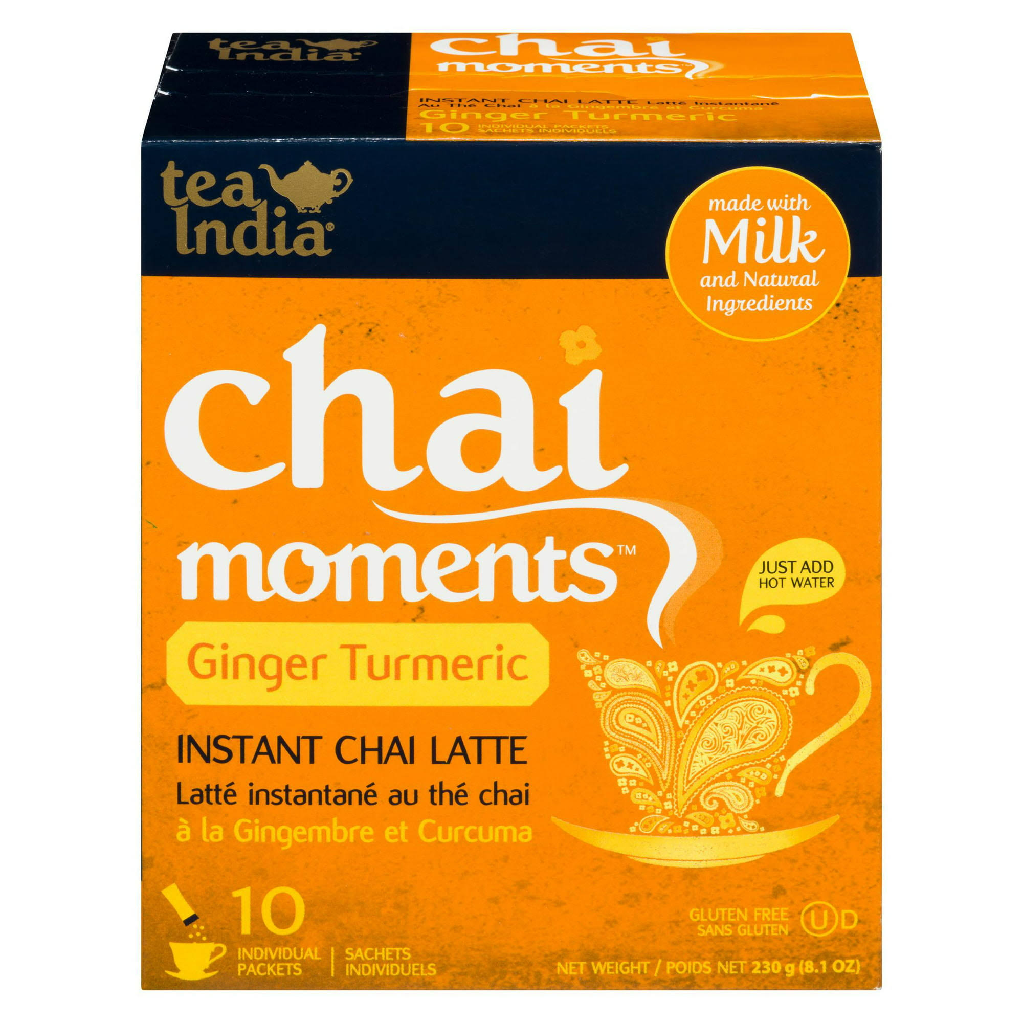 Tea India Ginger & Turmeric Chai Moments Tea - 10 ct