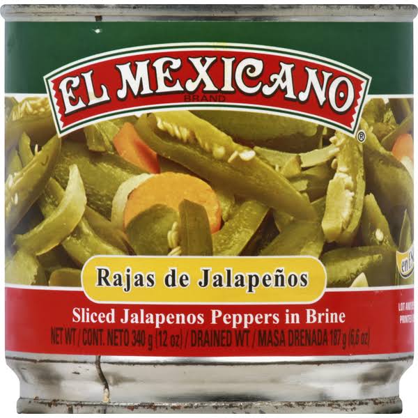 El Mexicano Sliced Jalapenos - 13 oz can