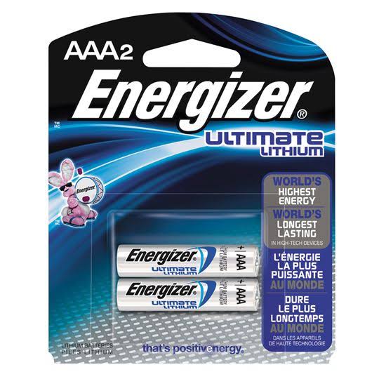 Energizer Lithium Batteries - Size AAA, 2 Pack
