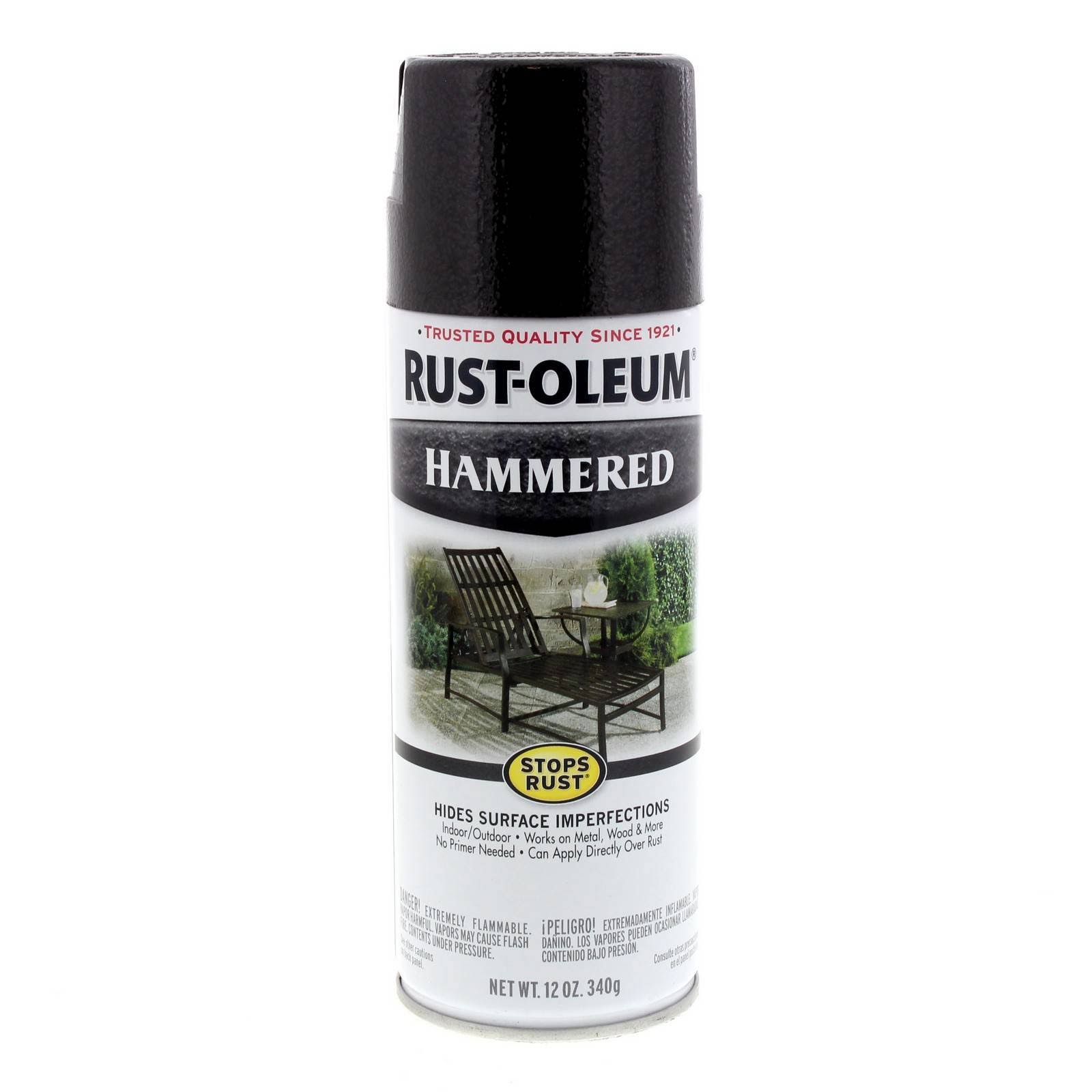 Rust-Oleum Stops Rust Hammered Spray Paint - Black, 12oz