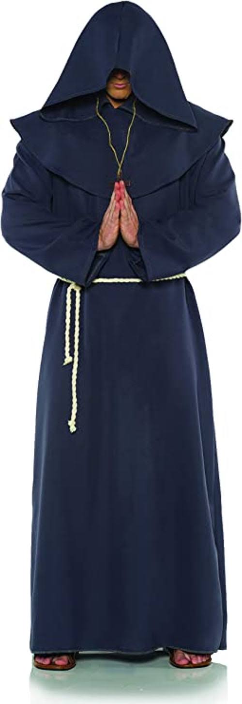 Hooded Grey Monk Robe Plus Size Men's Costume XXLarge