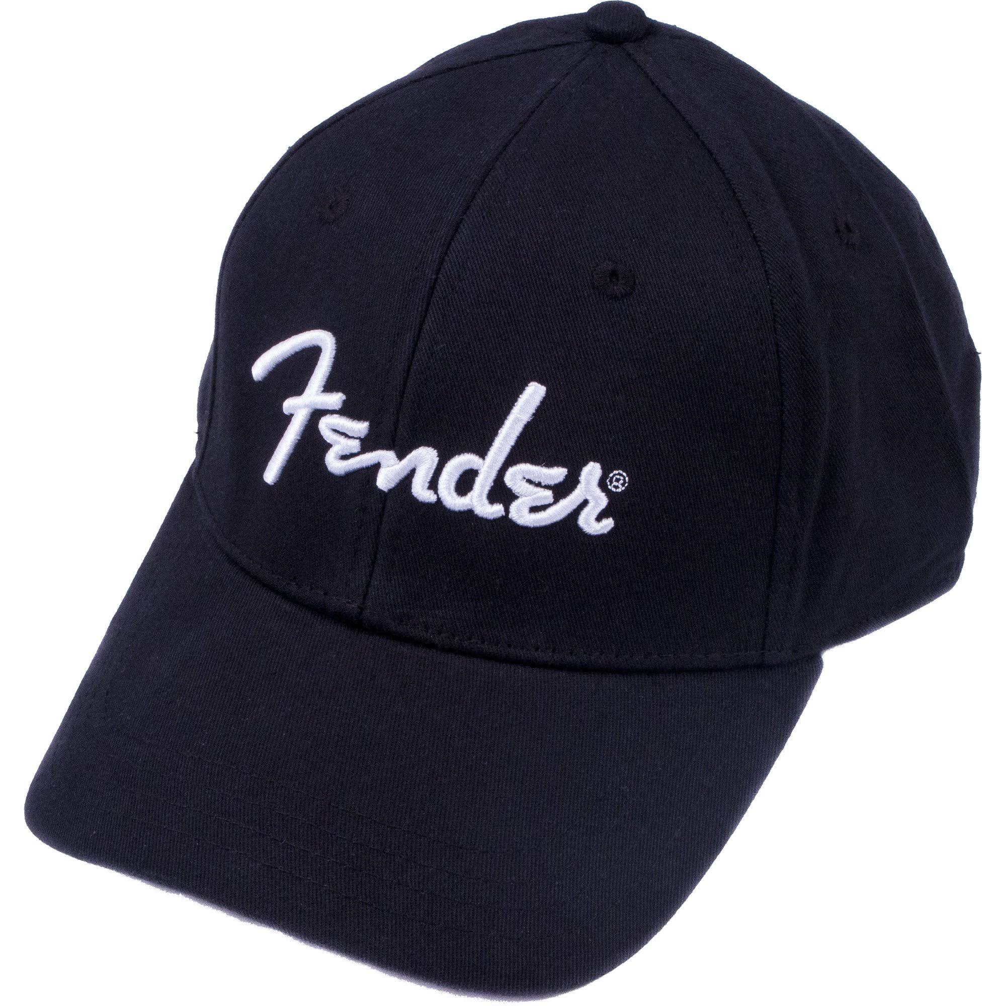 Fender Silver Thread Logo Snapback Trucker Hat - Black