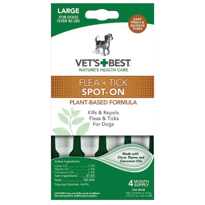 Vet's Best Topical Flea and Tick Dogs Treatment - Large Dog