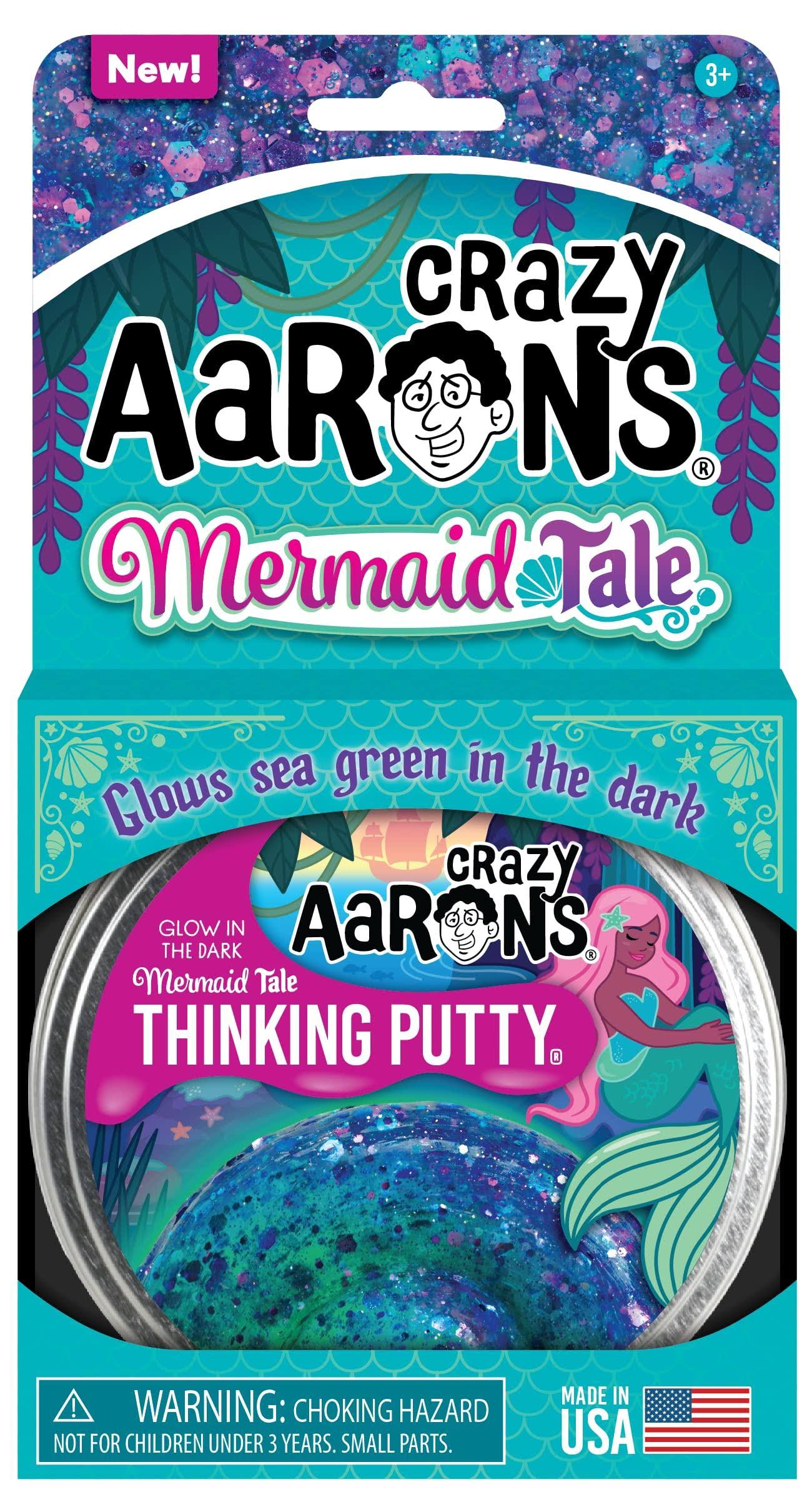 Crazy Aaron's Mermaid Tale Thinking Putty - Glows in The Dark!