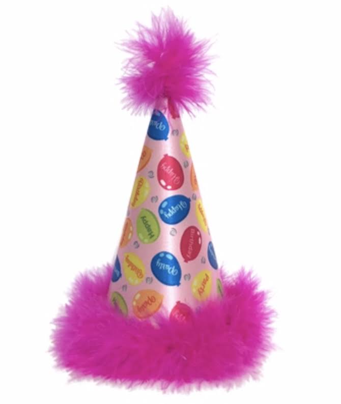 Huxley & Kent Party Time Dog Hat - Pink - Large