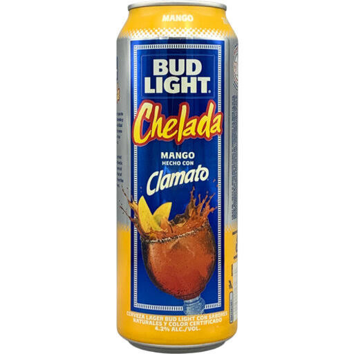Bud Light Beer, Lager, Premium Light, Chelada, Mango - 25 fl oz