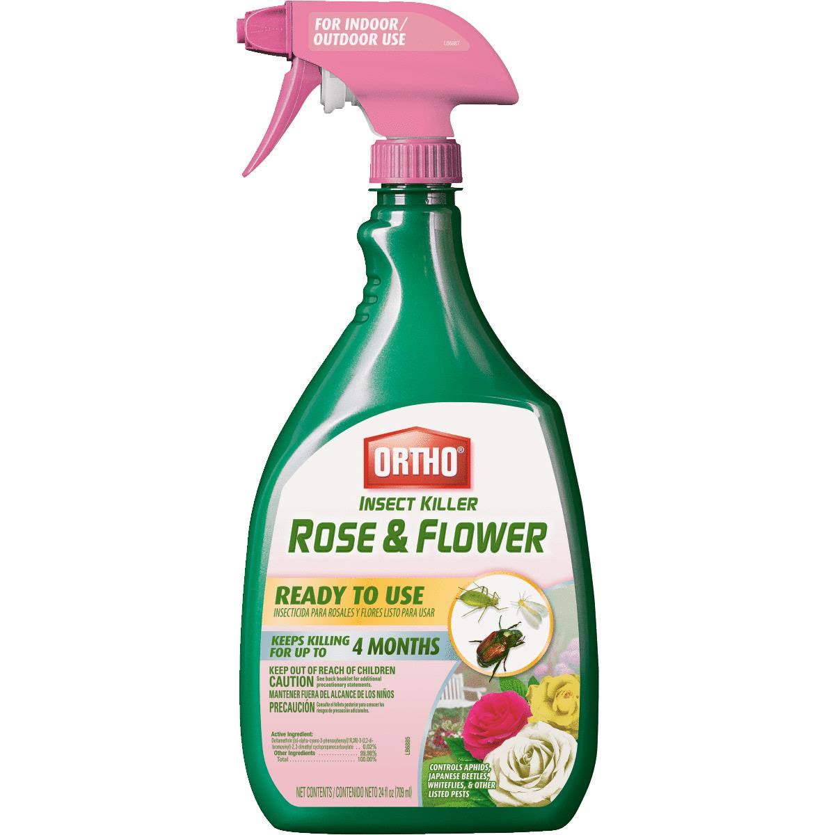 Scotts Ortho Roundup Ready To Use Rose and Flower Insect Killer Spray - 24oz