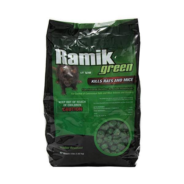 Neogen Rodenticide Ramik Mouse and Rat Nuggets Bait - 4lbs, Green