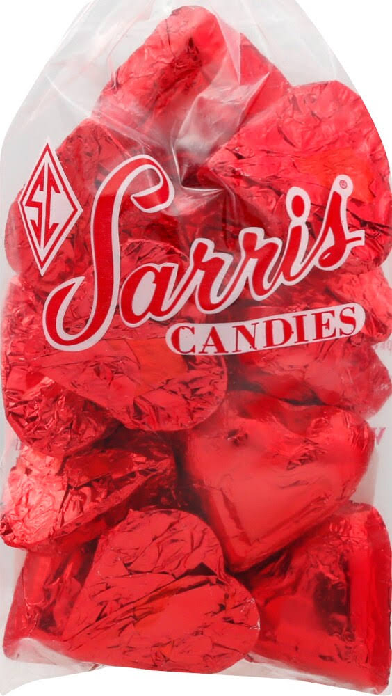Sarris Candies Candies, Foiled Red Hearts - 4 oz