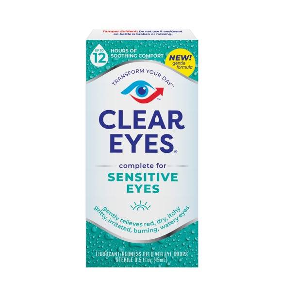 Clear Eyes Eye Drops, Sensitive Eyes, Sterile - 0.5 fl oz