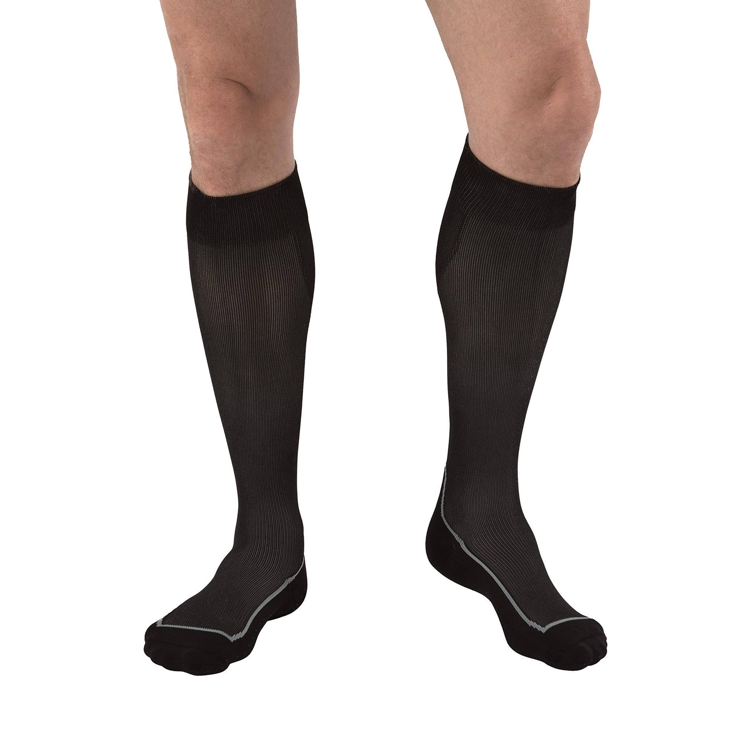 JOBST Sport Knee High Socks 15-20 mmHg / Medium / Cool Black/Black