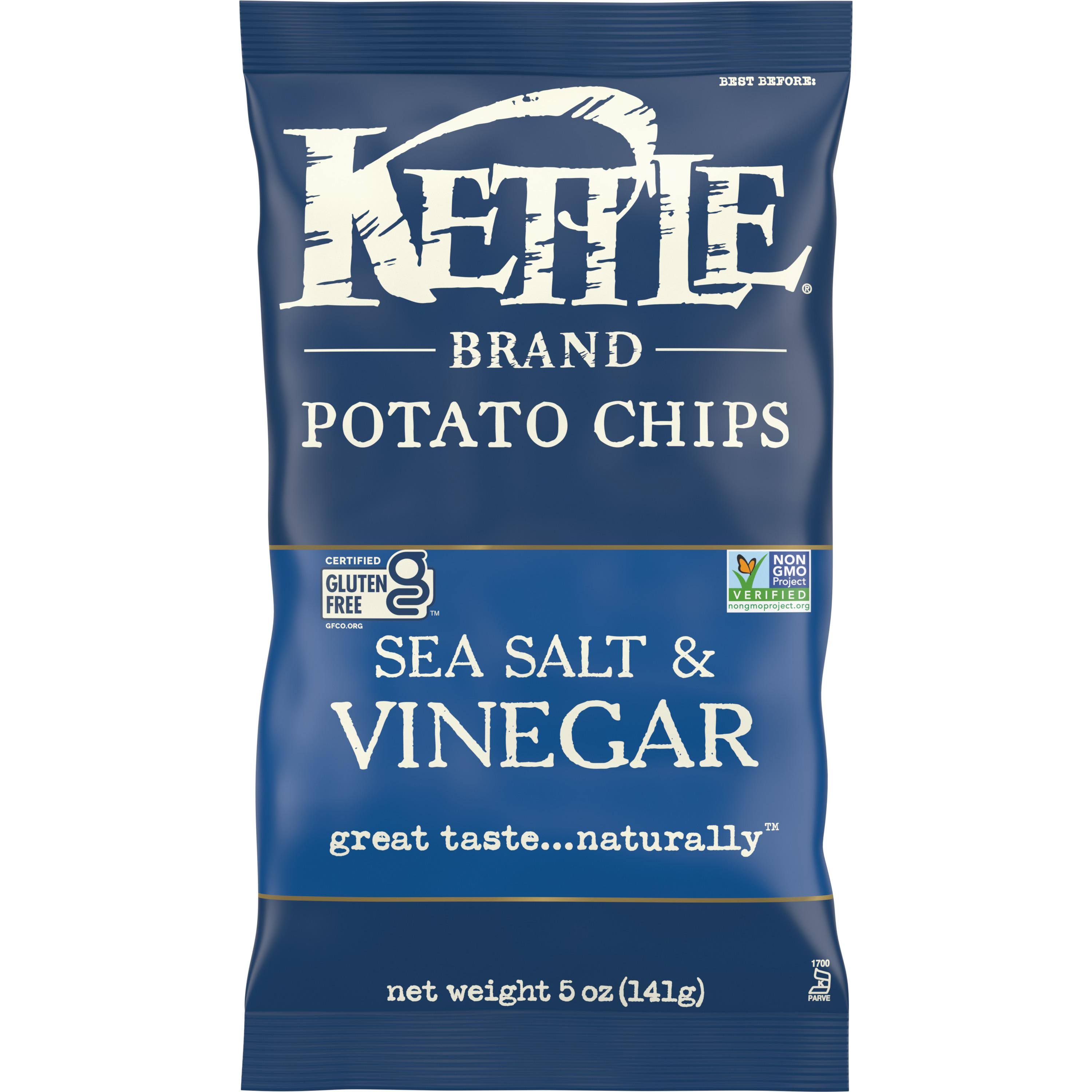 Kettle Potato Chips - Sea Salt & Vinegar, 142g