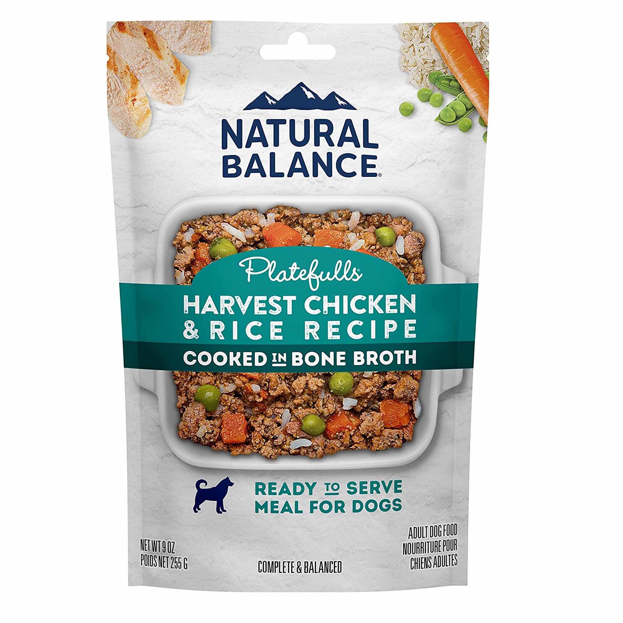 Natural Balance Platefulls Harvest Chicken & Rice Recipe Wet Dog Food, 9 Ounces