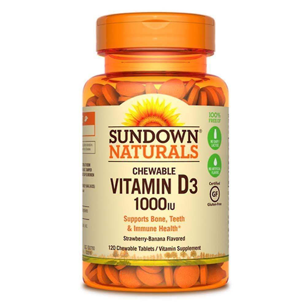 Sundown Naturals Vitamin D3 1000 IU Dietary Supplement - 120 Chewable Tablets