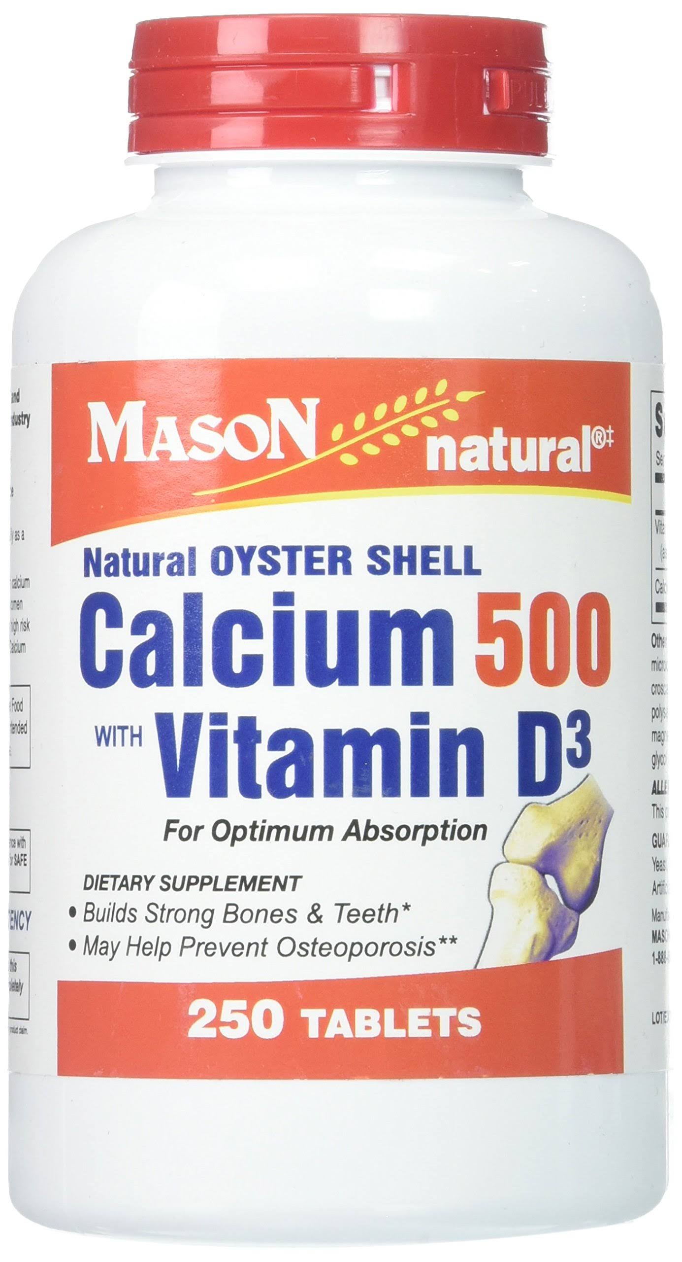 Mason Natural Oyster Shell Calcium Supplement - 250ct