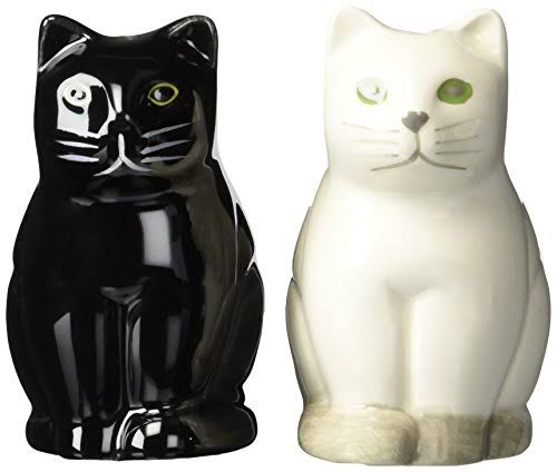 Abbott Collection Ceramic Cat Salt and Pepper Shakers - 2pcs