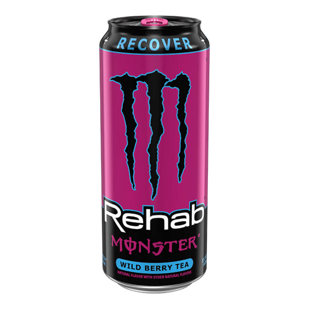 Monster Rehab Wild Berry, Tea + Energy, 15.5 fl oz