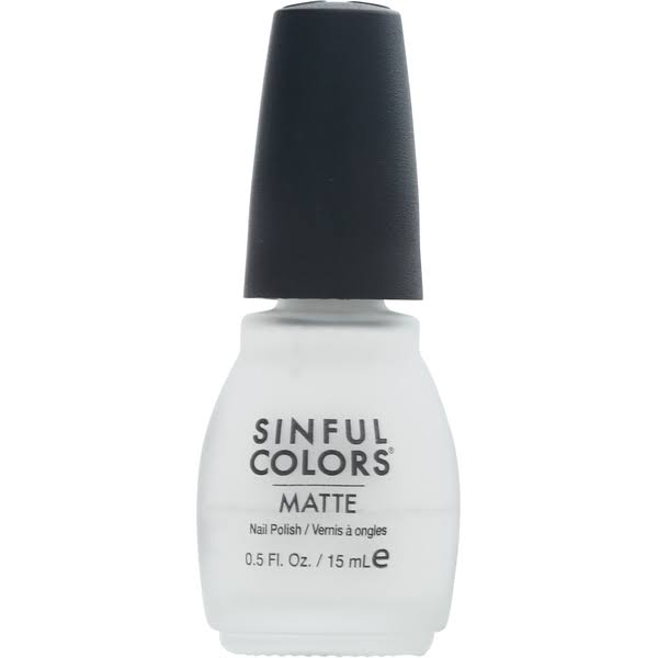 Sinful Colors Nail Polish, Matte, White Lies 2566 - 0.5 fl oz