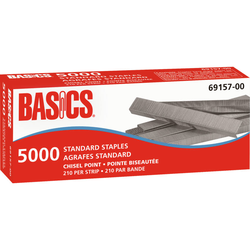 Basics Standard Staples Chisel Point 5,000/box