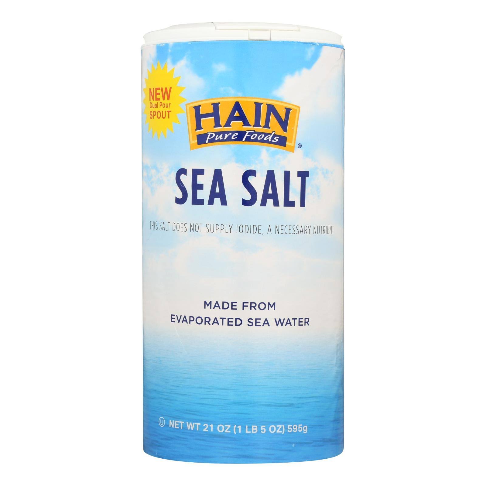 Hain Sea Salt - Case Of 8 - 21 Oz