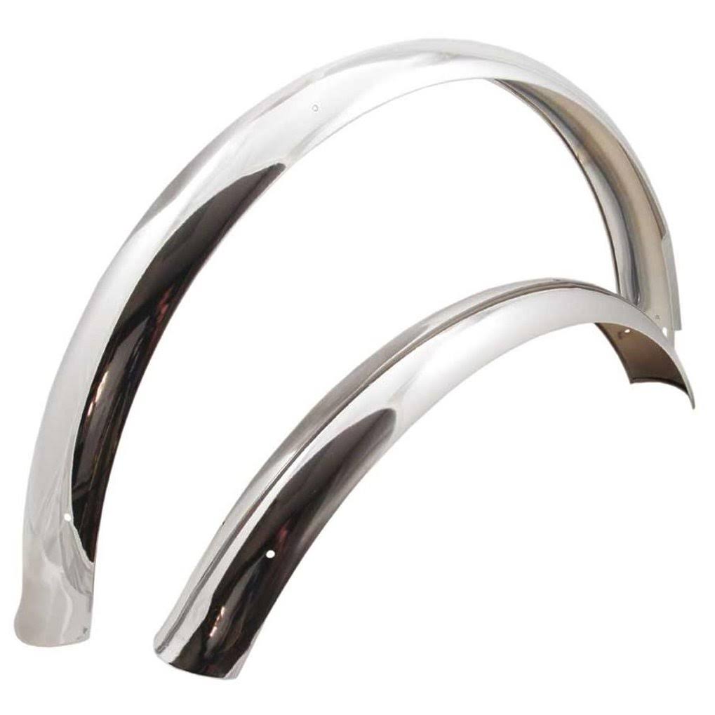 Wald Products Flared Fenders - Chrome, 26" x 75mm