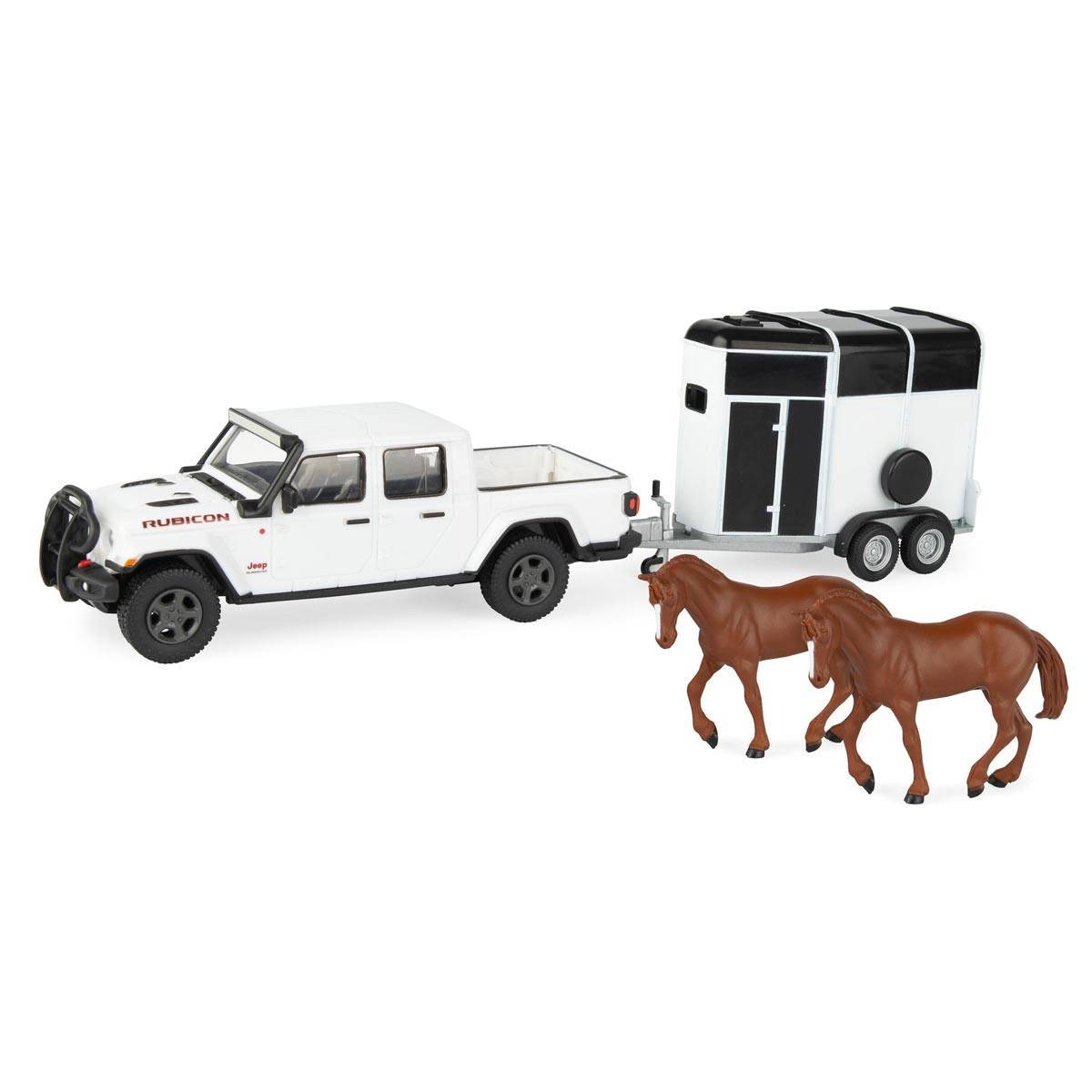 Ertl 47366 1:32 Jeep Gladiator Rubicon with Horse Trailer