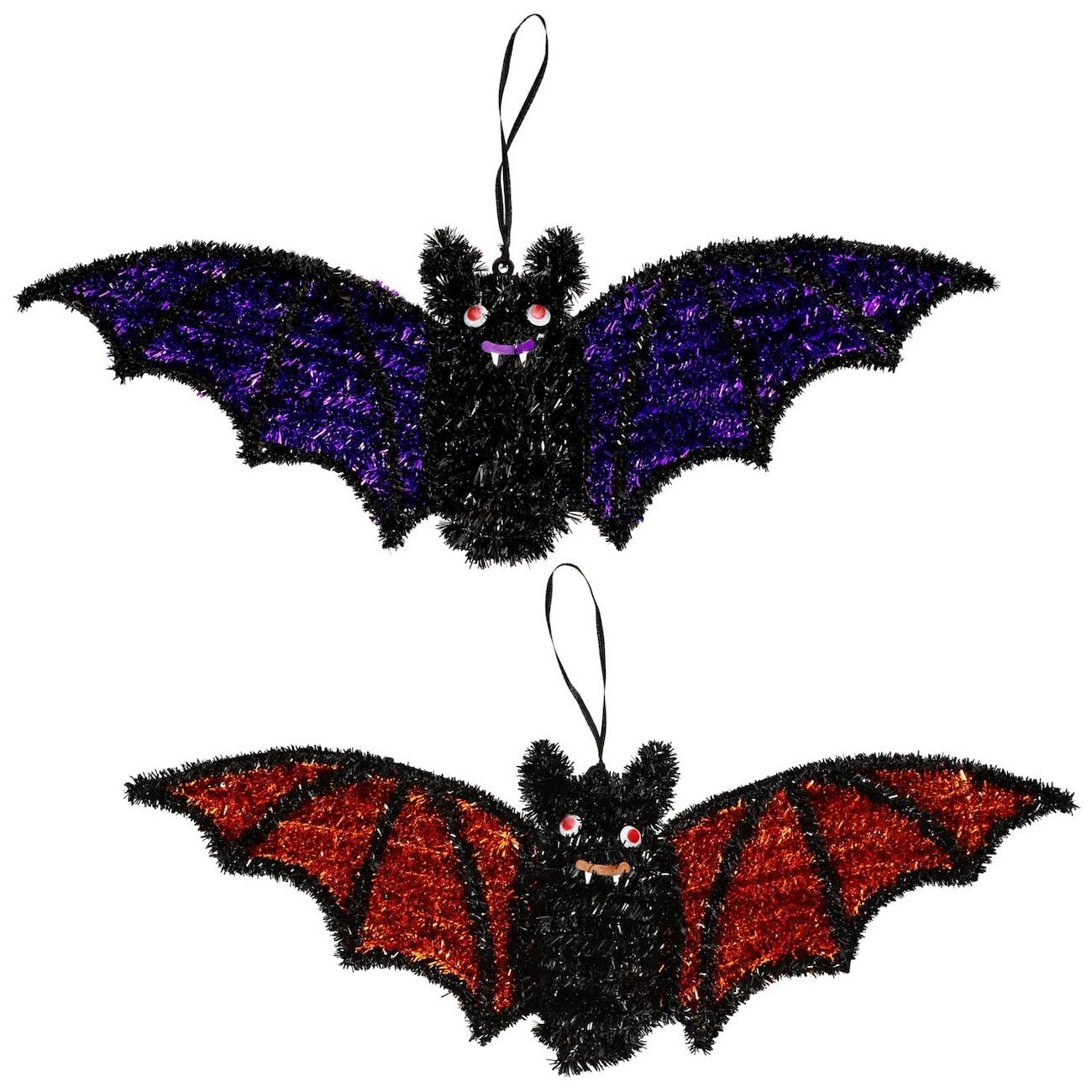 36 Halloween Tinsel Bats, 18.11 x 5.91" at Dollar Tree