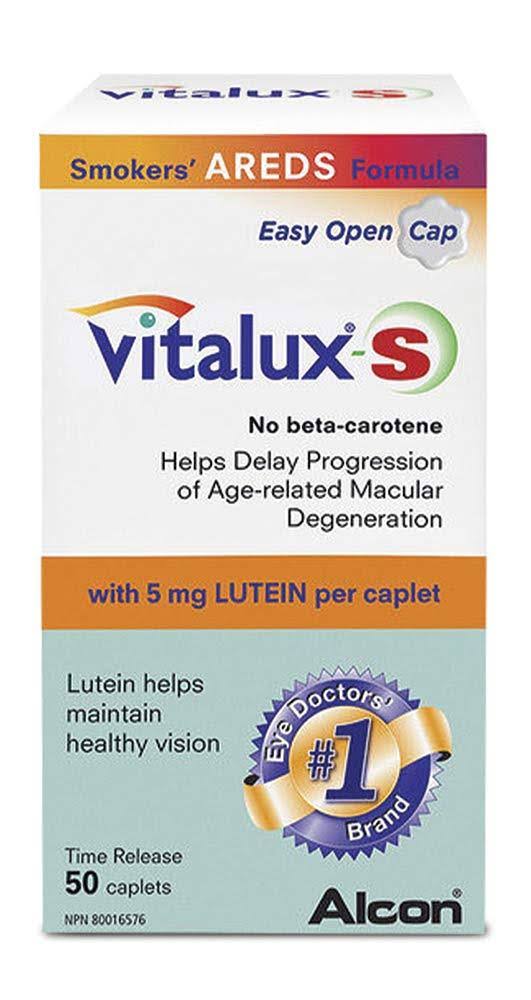 Vitalux-S (Smokers Areds Formula/No Beta Carotene) Time Release Caplets - 50ct
