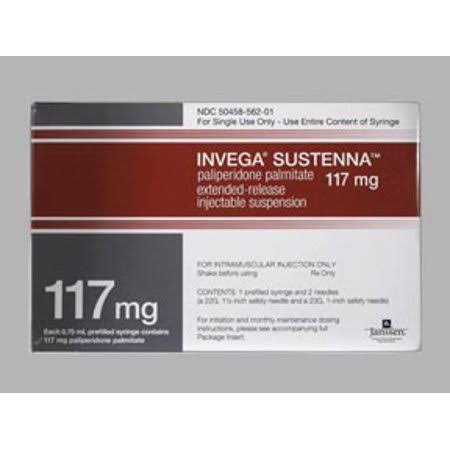Invegas Sustenna - 117mg/0.75mL Suspension (Extended-Release)