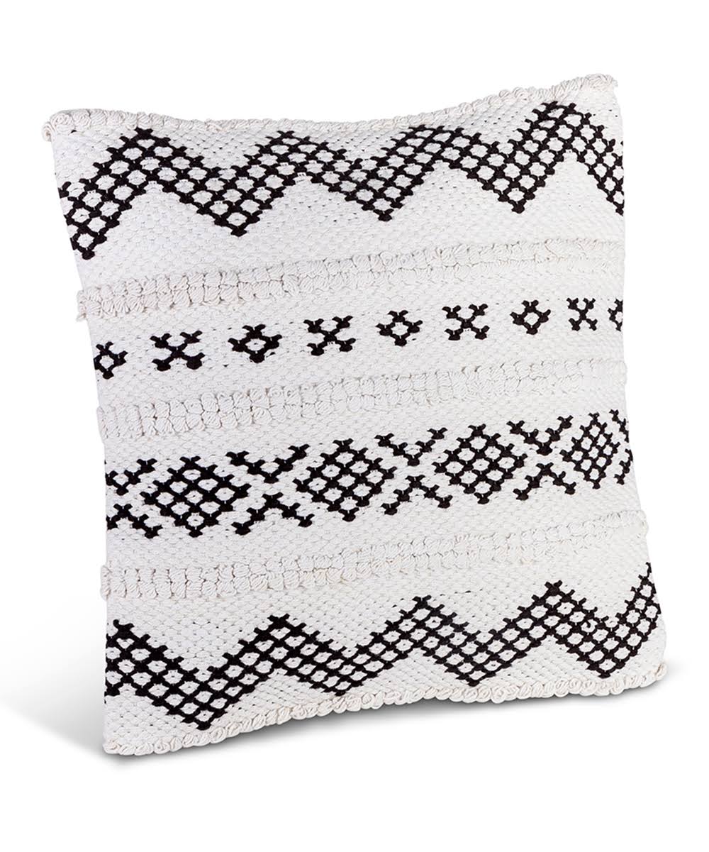 Lone Elm Studios White & Black Geometric Throw Pillow One-Size