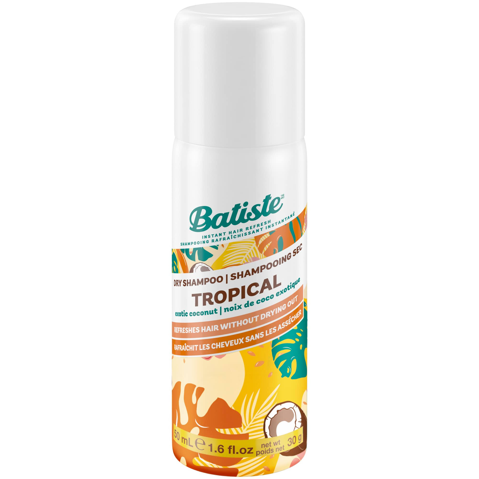 Batiste Instant Hair Refresh Dry Shampoo - Coconut & Exotic Tropical, 50ml