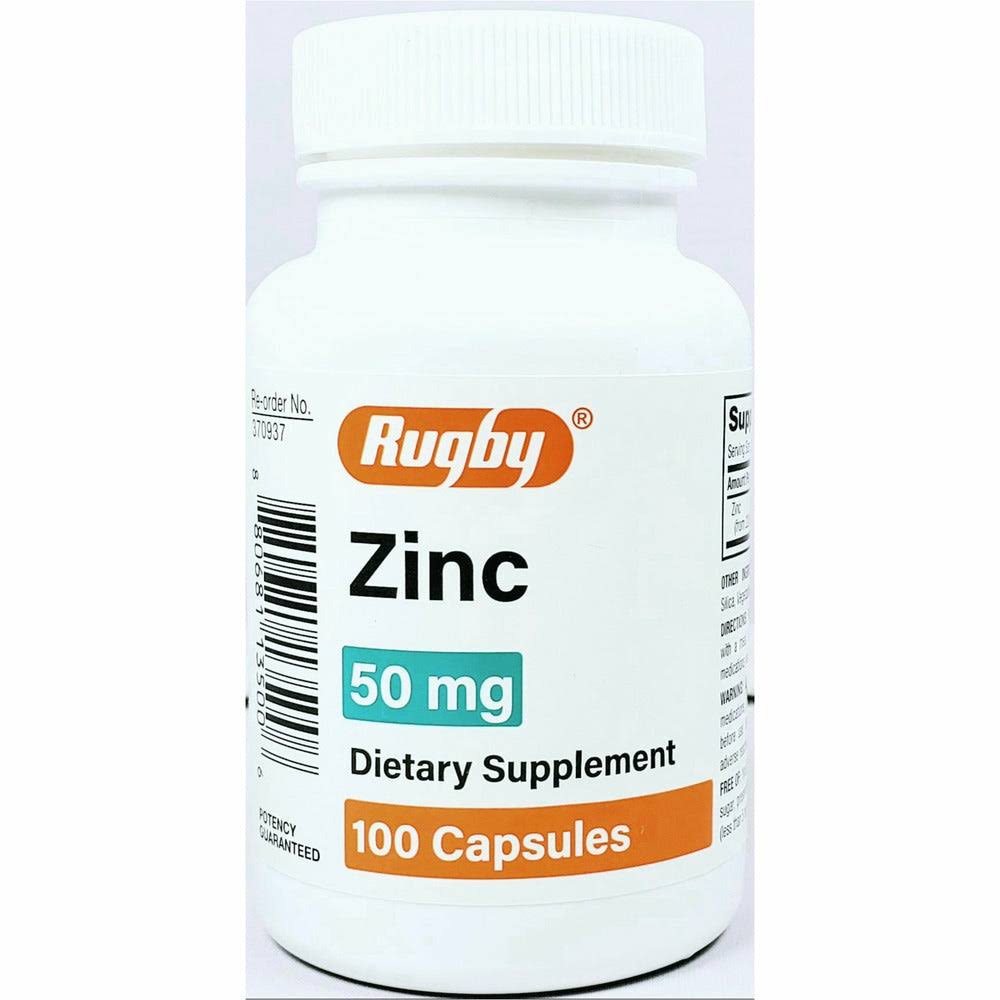 Rugby Zinc 50 MG 100 Capsules