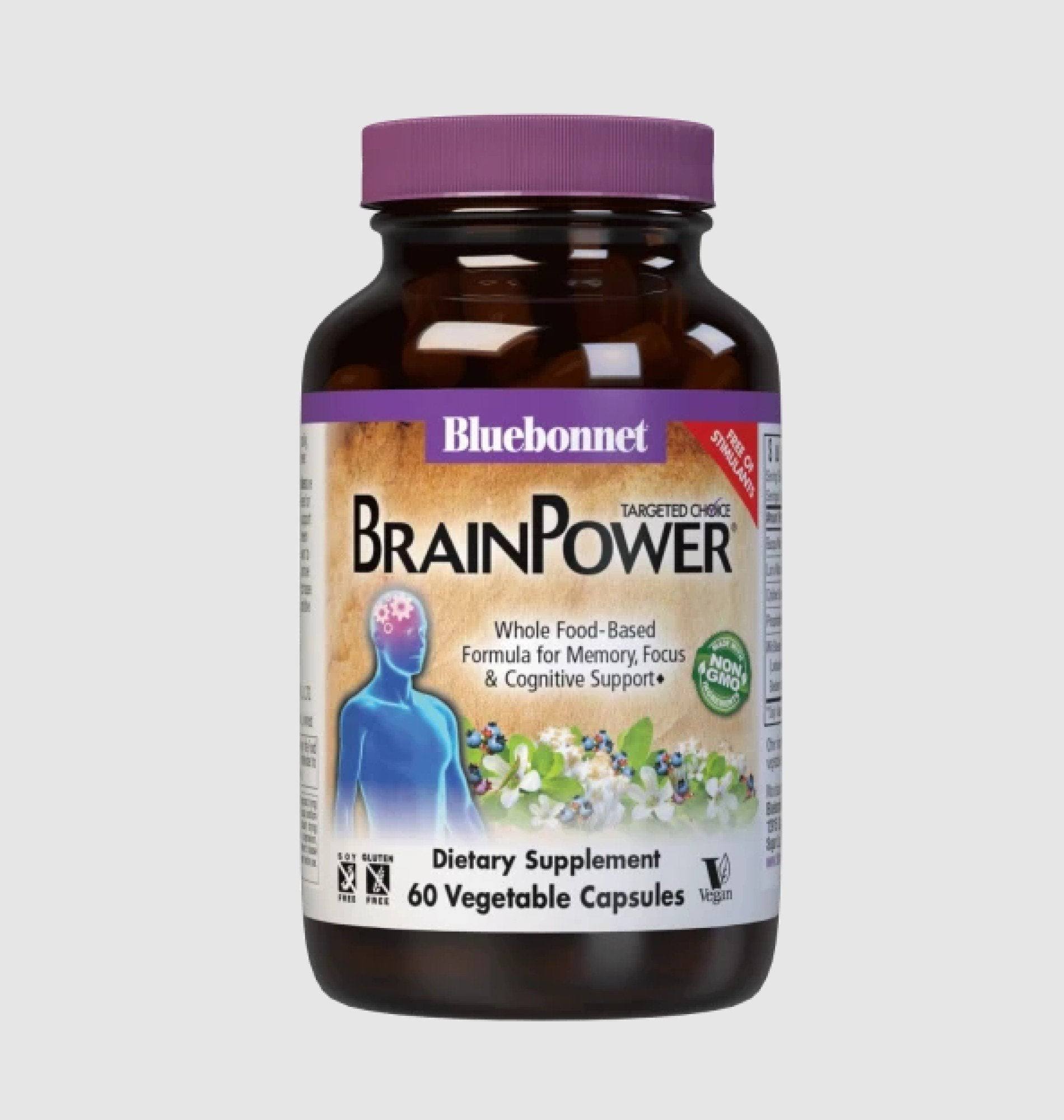 Bluebonnet Brain Power Supplement - 60 Vegetable Capsules