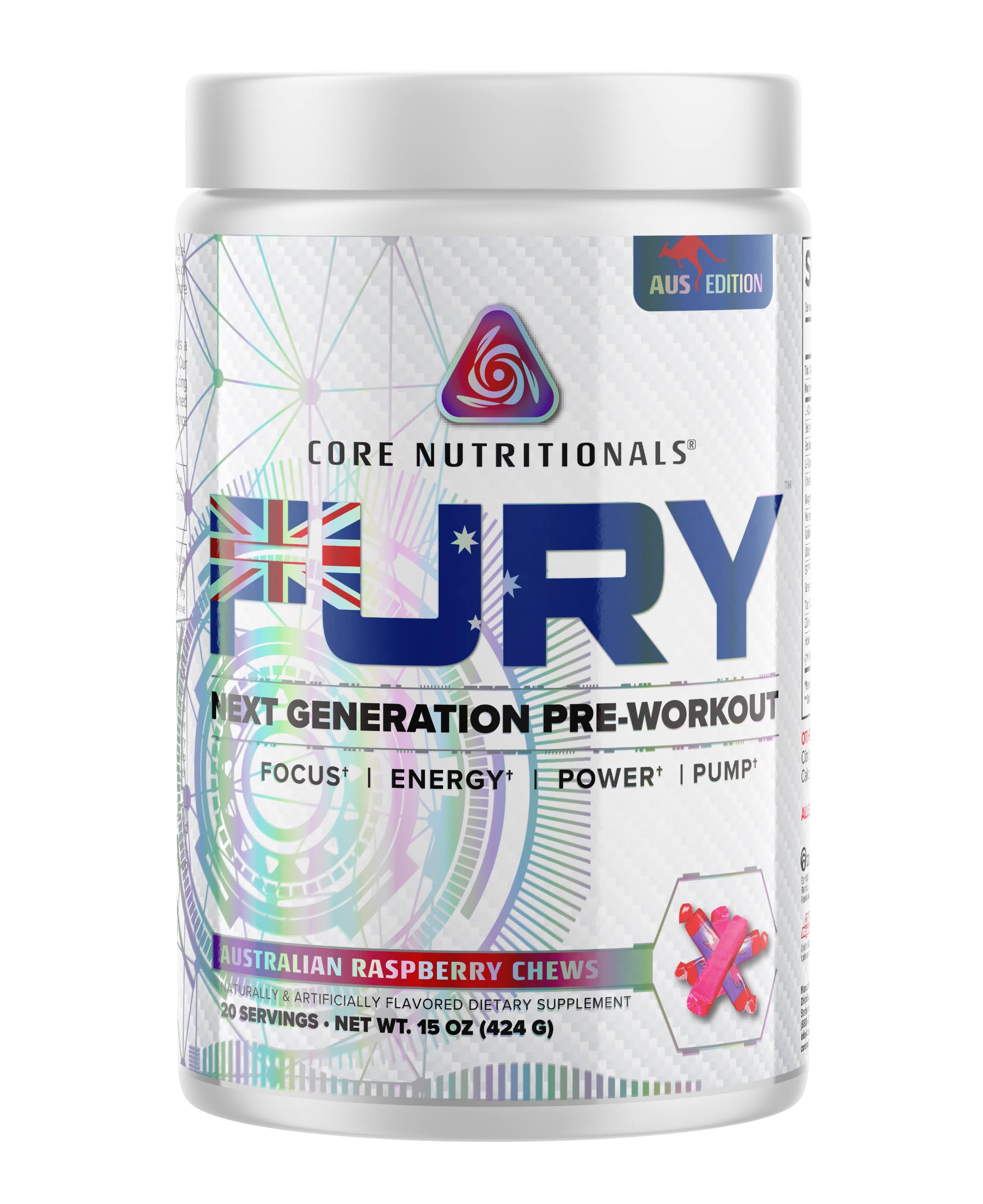 Core Nutritionals Fury aus Edition Raspberry Chews - 40 Servings