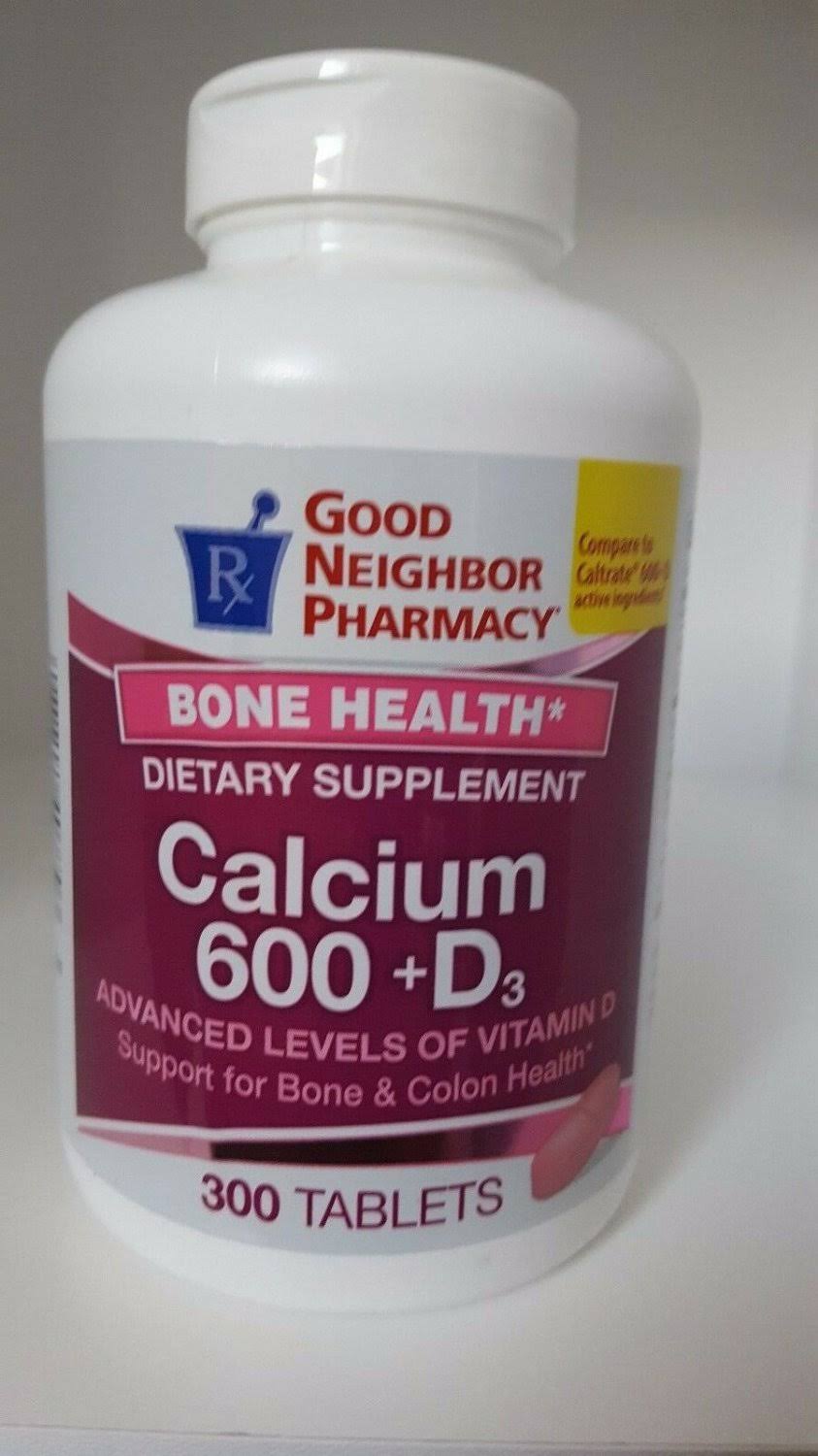 GNP Calcium +D 600 Mg 300 Tabs Advance level V-D Support for Bone & Colon Health