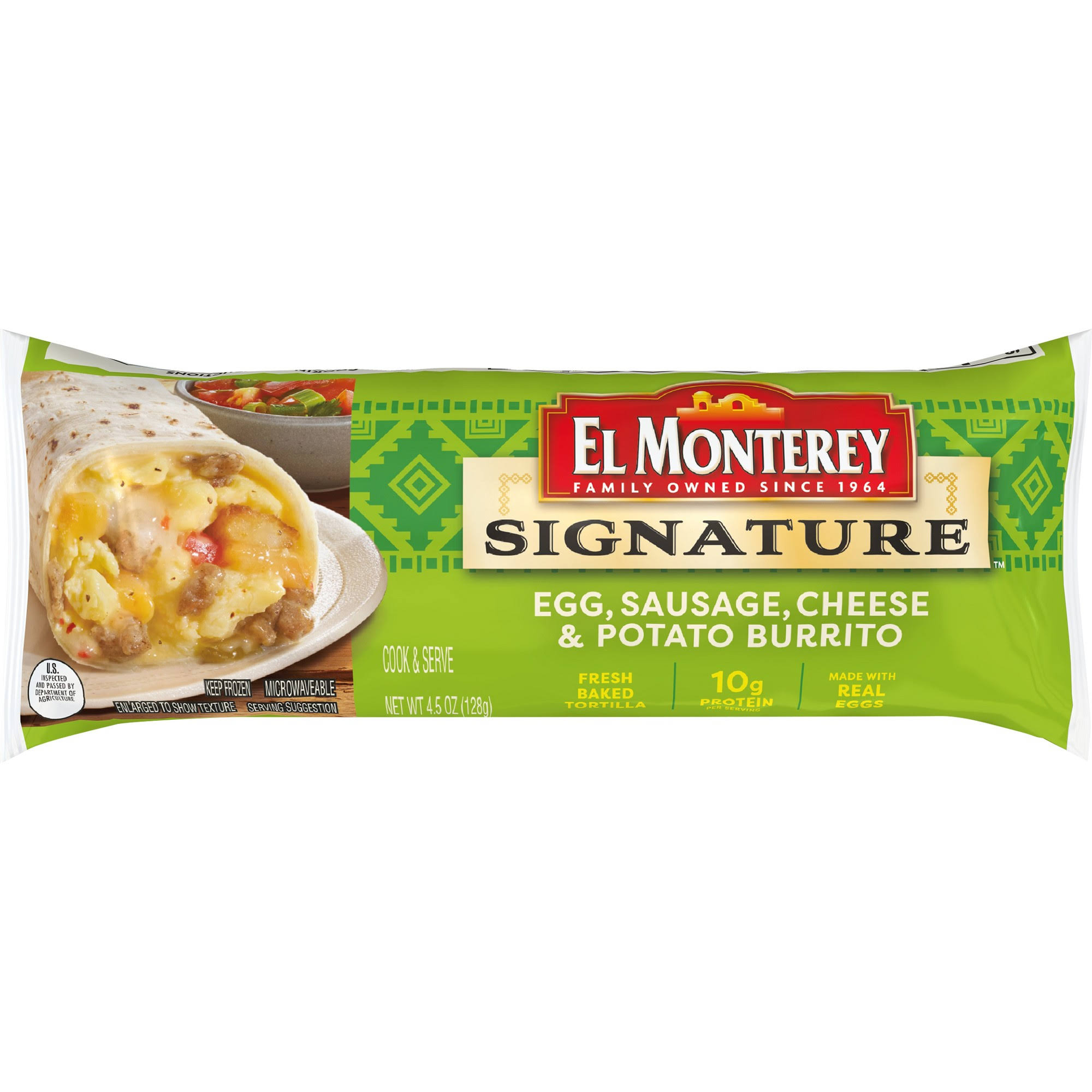 El Monterey Signature Egg Sausage Cheese and Potato Burrito - 4.5oz
