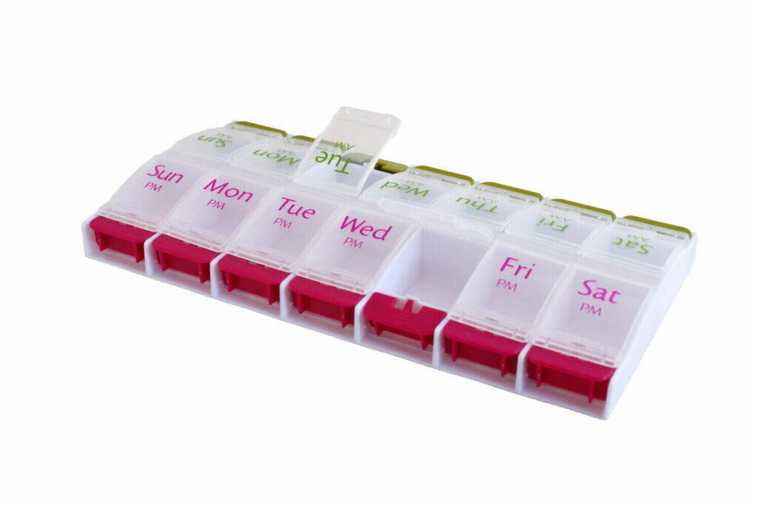 Medisure 7 Day Am PM Flip Up Push Button Pill Box