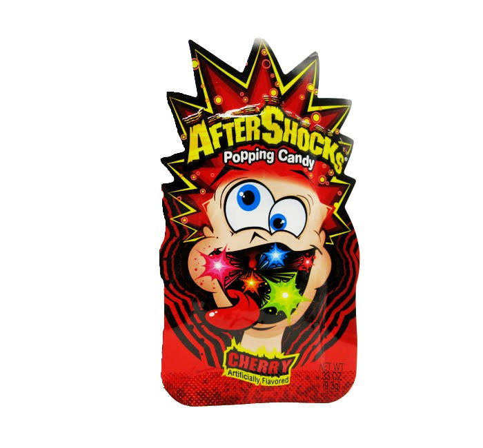 Aftershocks Popping Candy Cherry 0.33 oz. Pouch, 1 Package