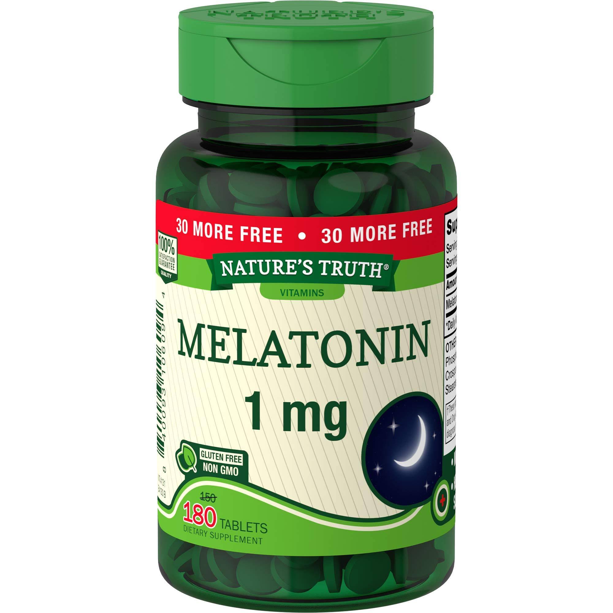 Nature's Truth Melatonin 1 mg Dietary Supplement - 180 Tablets