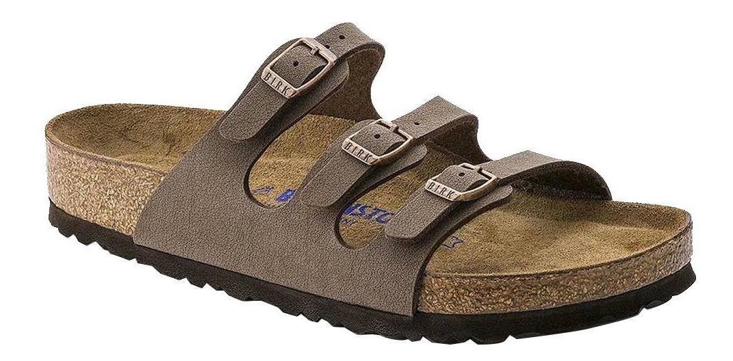 Birkenstock Florida Soft Slide Sandals - Mocha, Size 6 US