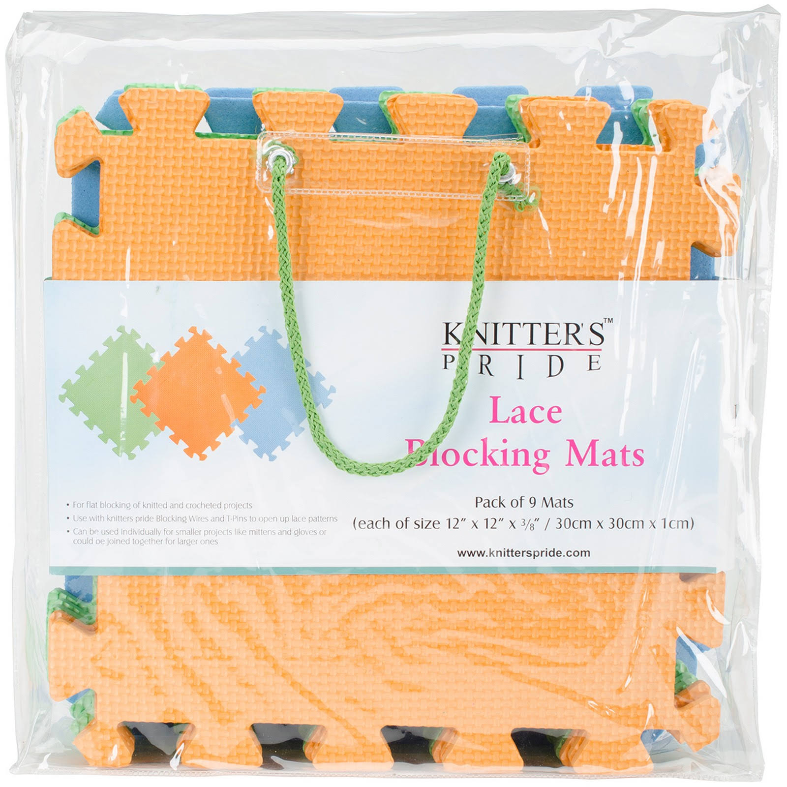 Knitters Pride Lace Blocking Mats - 9 Mats, 12" X 12"