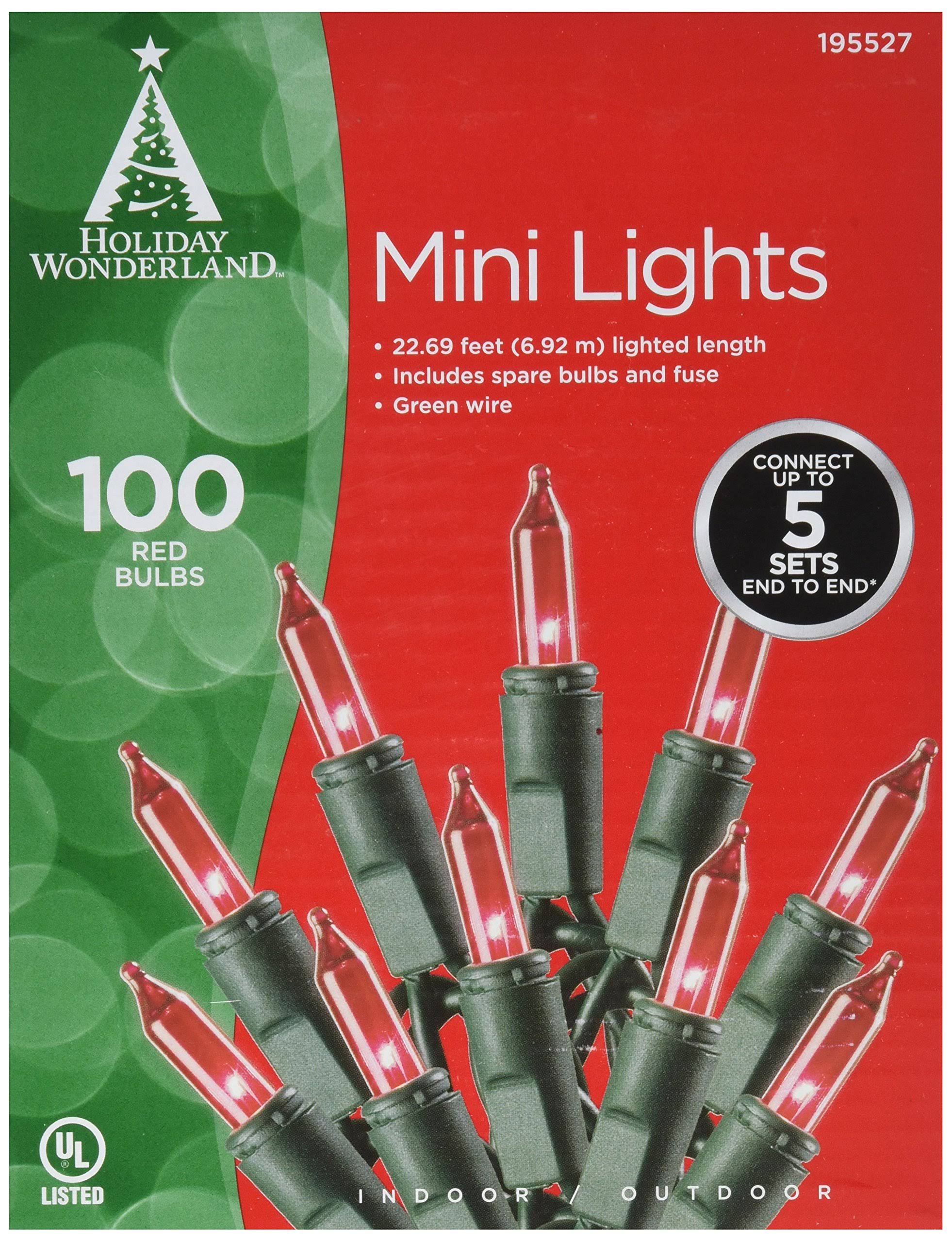 Noma Inliten Import 400388a Christmas Light Set - Mini, Red, 100ct