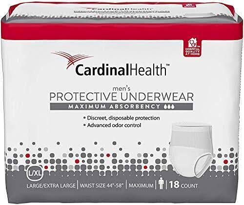 Cardinal Health Men's Maximum Absorbency Underwear - Large, 18 Pack
