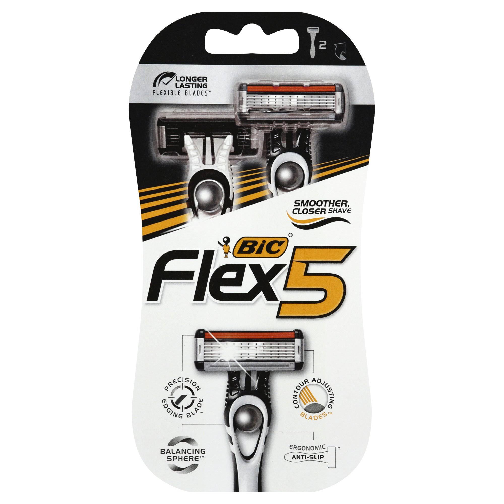 BiC Flex 5 Disposable Razors - x2