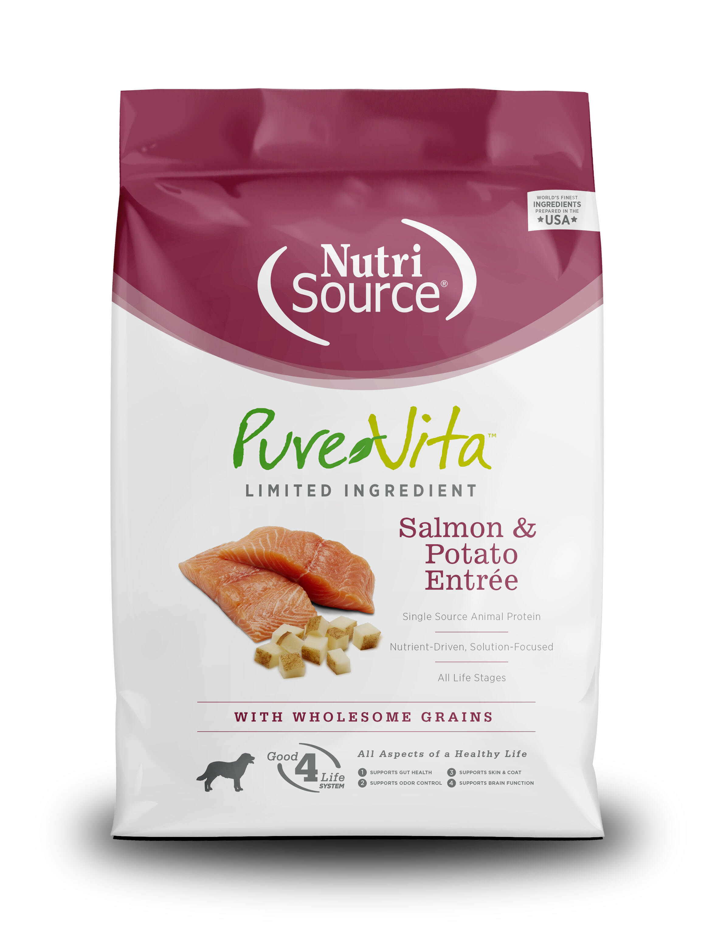Pure Vita Salmon and Potato Dry Dog Food - 25lbs