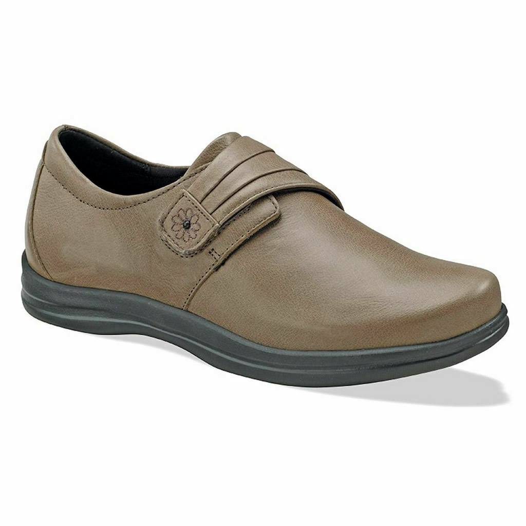 Apex Women's A832 Linda Taupe Classic Monk Strap Shoe