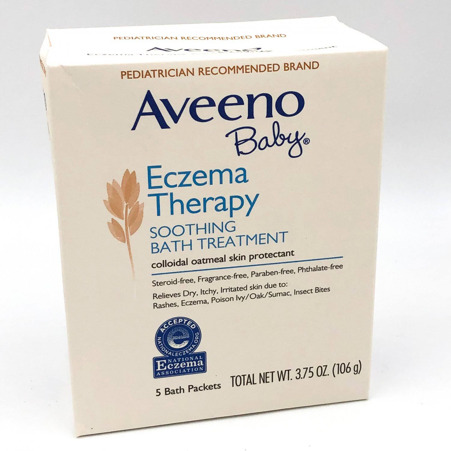 Aveeno Baby Eczema Therapy Soothing Bath Treatment - 5 x 3.75 Oz Pack